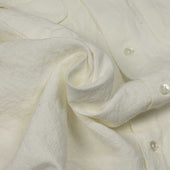 Open Collar Short Sleeve Shirt In Flax