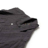 Open Collar Short Sleeve Shirt In Flax