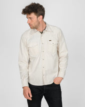 11oz Corduroy Western Shirt - Off White