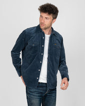 11oz Corduroy Western Shirt - Navy