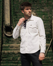 11oz Corduroy Western Shirt - Off White