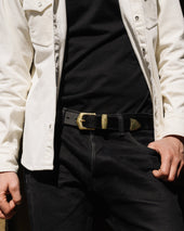 OGL Hand Hammered Ranger Belt - Black