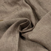 Exclusive Single Pleated Easy Pants In Light Brown Italian Linen