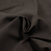 Brooklyn Double Pleated High Rise Trousers In Brown Cotton Linen