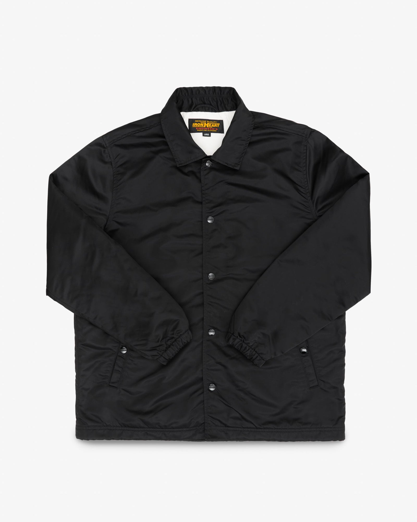 4.8oz Nylon Coach Jacket - Black - No Patch