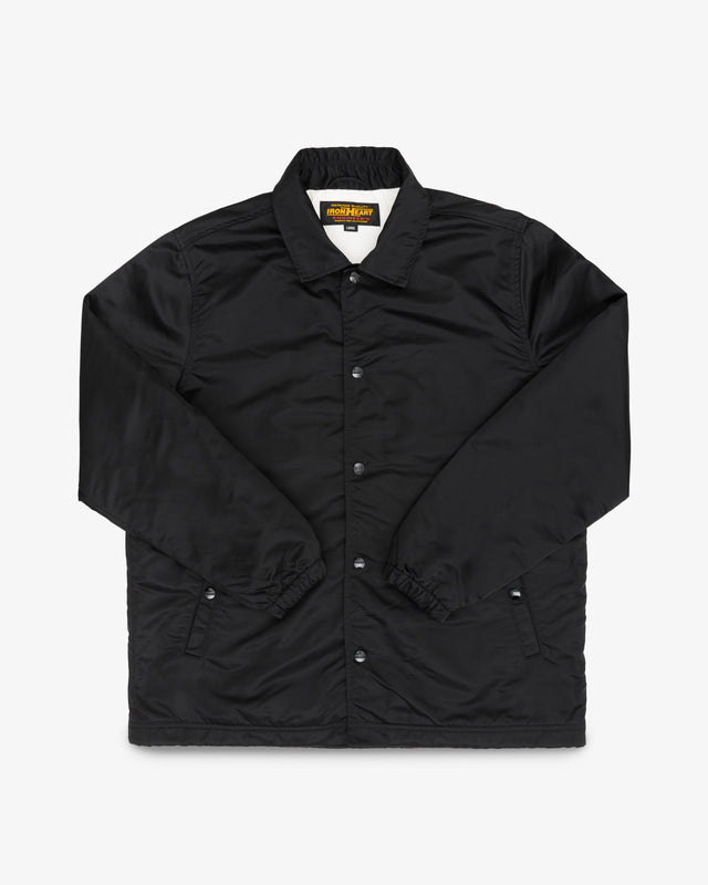 4.8oz Nylon Coach Jacket - Black - No Patch