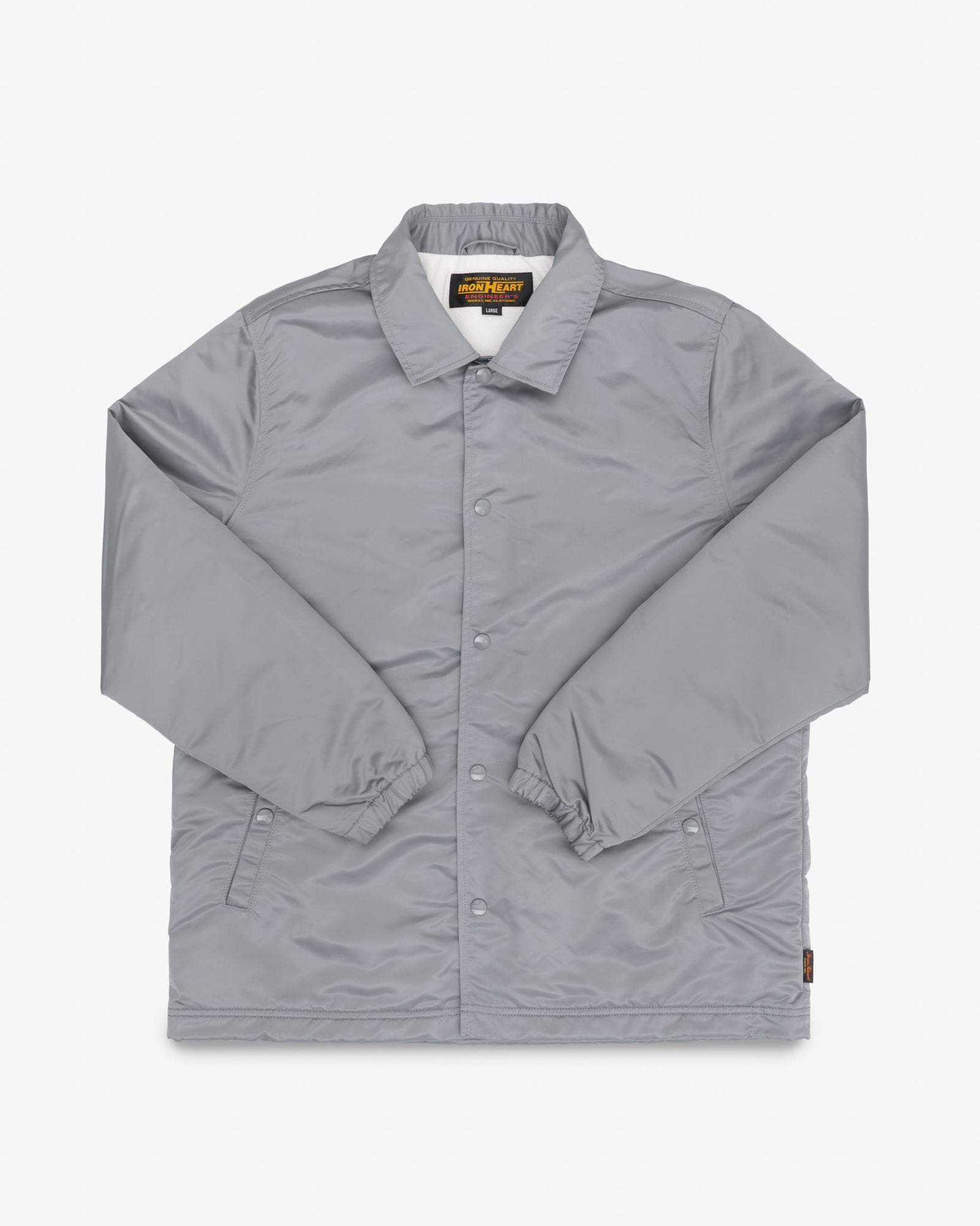 4.8oz Nylon Coach Jacket - Grey - No Patch