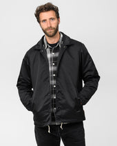 4.8oz Nylon Coach Jacket - Black - No Patch