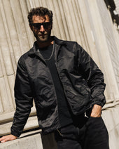 4.8oz Nylon Coach Jacket - Black - No Patch