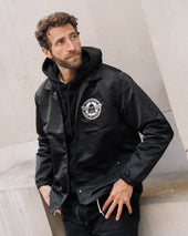 4.8oz Nylon Coach Jacket - Black