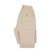 Baker Easy Pants In Natural Color Linen And Cotton