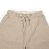 Baker Easy Pants In Natural Color Linen And Cotton