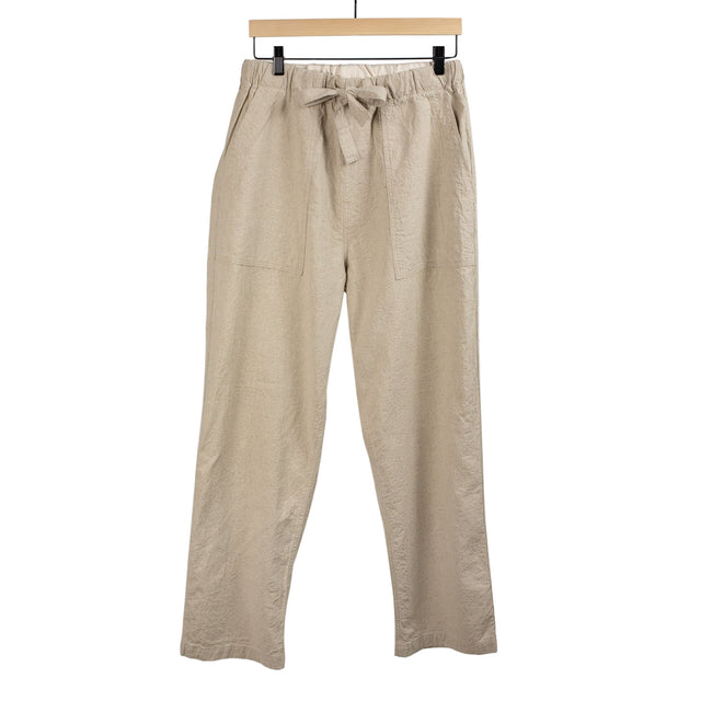 Baker easy pants in natural color linen and cotton