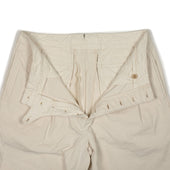 Pleated Shorts In Kurashiki Natural 10oz Washed Cotton Canvas