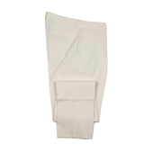 Aantioco Single Pleat Trousers In Panna Off White Cotton Twill