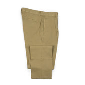 Aantioco Single Pleat Trousers In Beige Cotton Twill