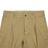 Aantioco Single Pleat Trousers In Beige Cotton Twill