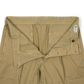 Aantioco Single Pleat Trousers In Beige Cotton Twill