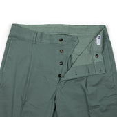 Aantioco Single Pleat Trousers In Green Cotton Twill