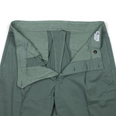 Aantioco Single Pleat Trousers In Green Cotton Twill