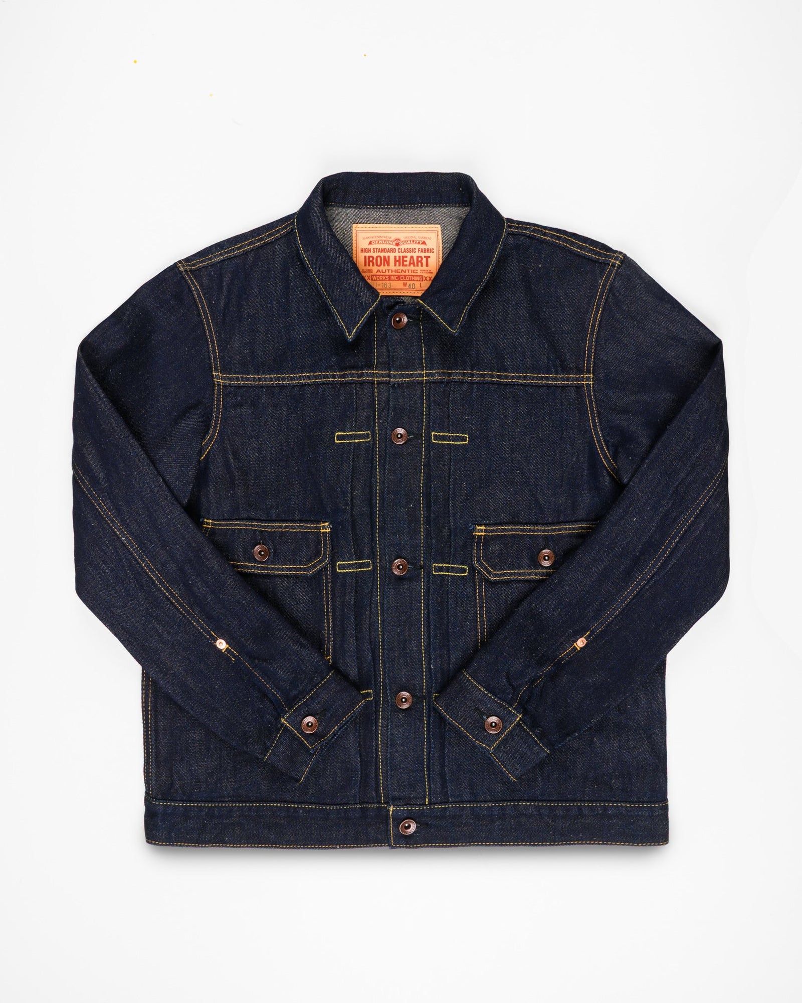 14oz Cotton/Linen Denim Type II Jacket - Indigo