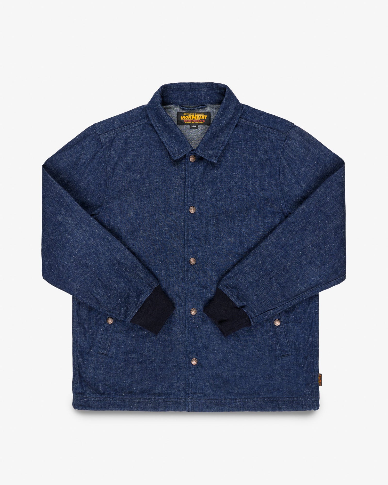 10oz Neppy Selvedge Denim Coach Jacket - Indigo - No Patch