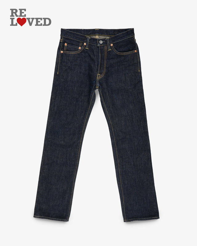 21oz Selvedge Denim Slim Straight Cut Jeans - Indigo (IH-666S-21) Tag 30, Hemmed to 28.5"