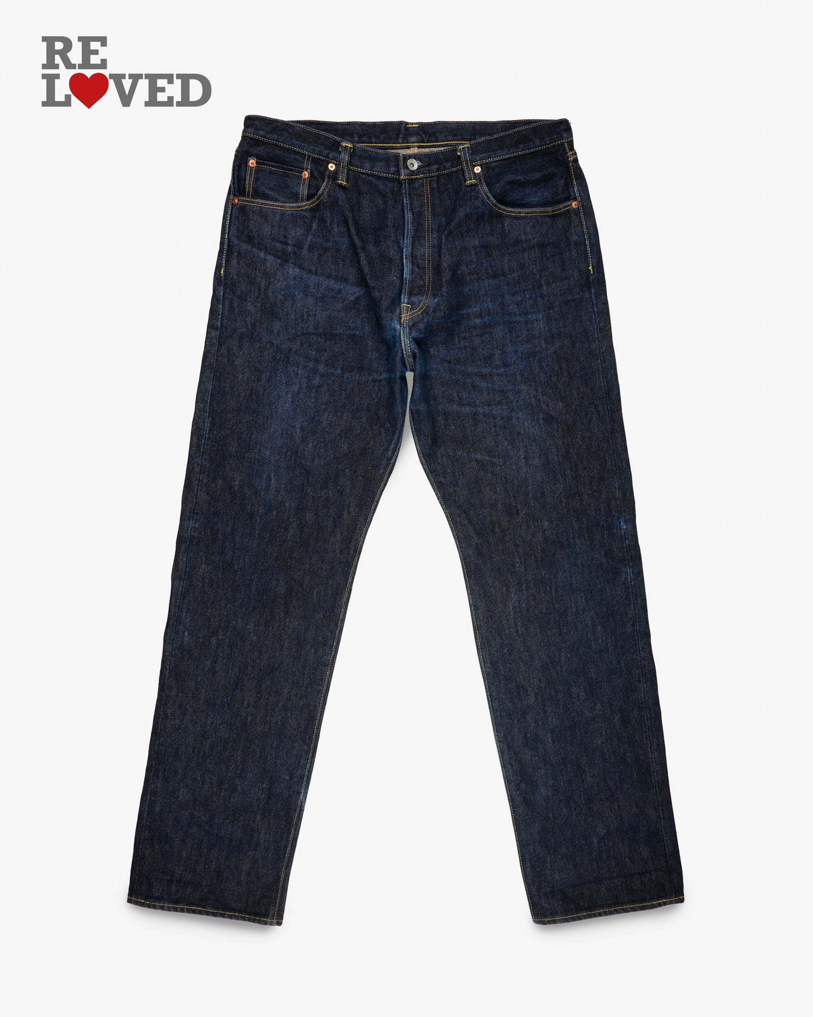 21oz Selvedge Denim 1955 Vintage Tapered Jeans Tag 42 Hemmed To 36 0