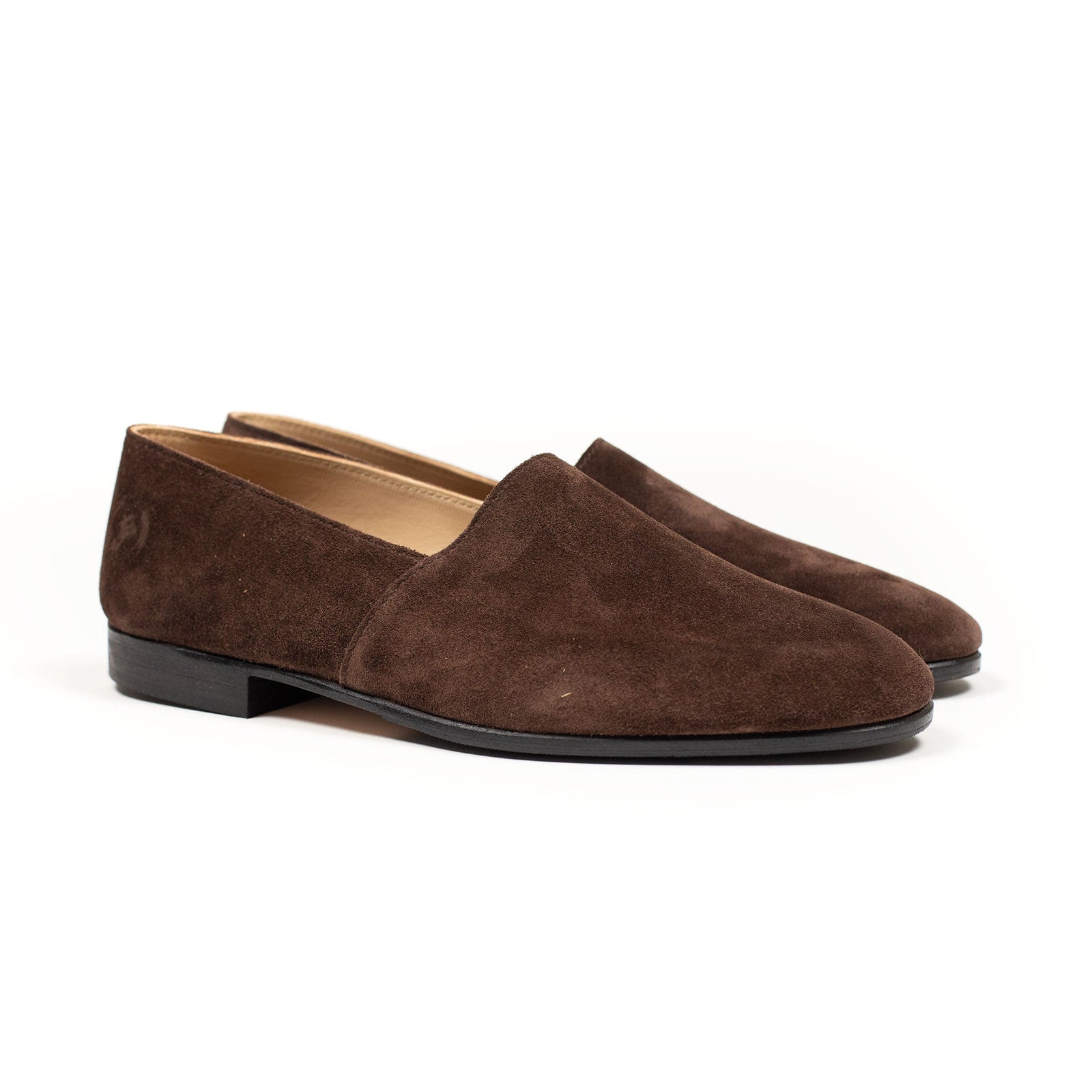 Maury slippers in chocolate brown suede