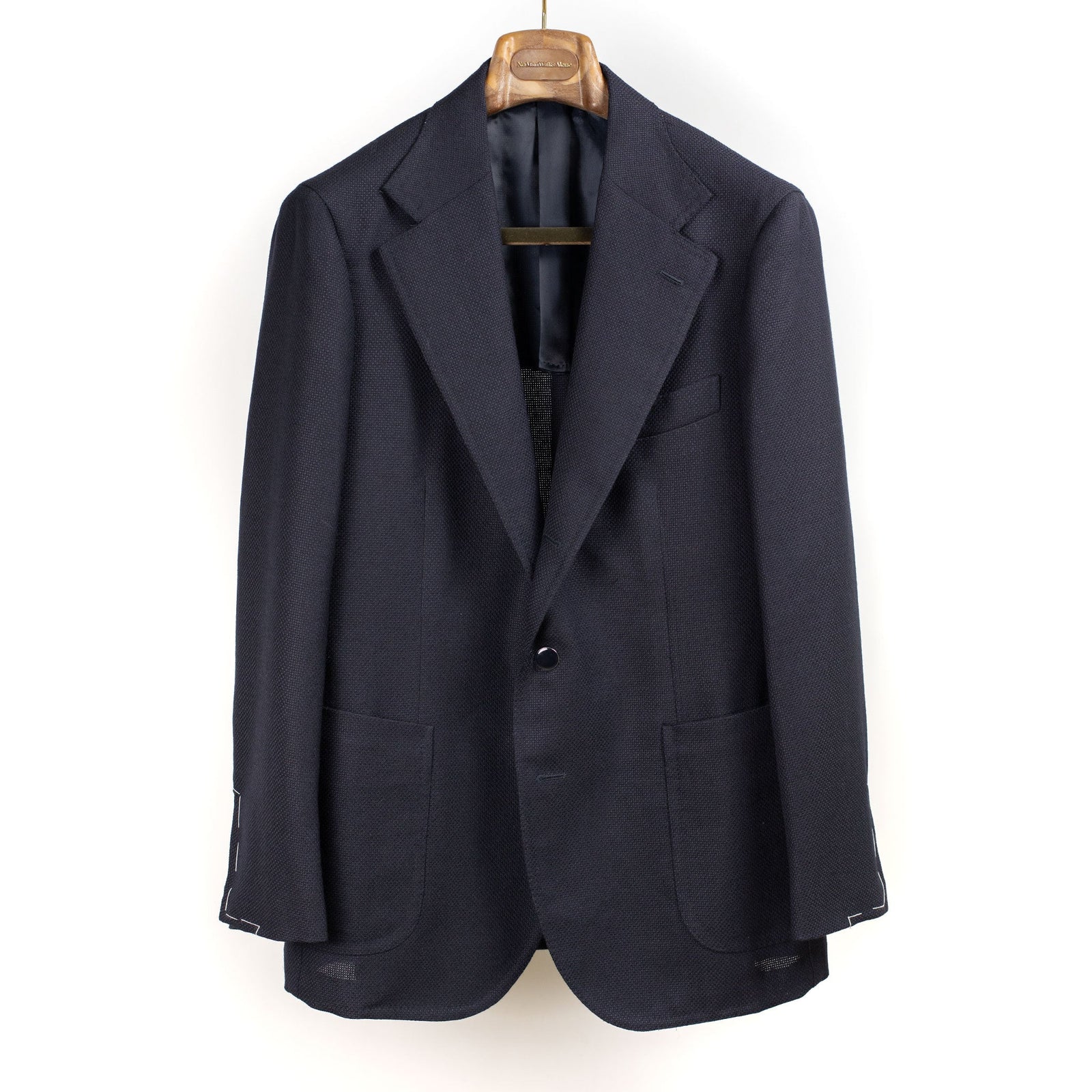 x Sartoria Carrara: sport coat in Fox dark navy heavy mock-leno hopsack wool