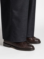 EDOUARD PRINTED CALF DARK BROWN