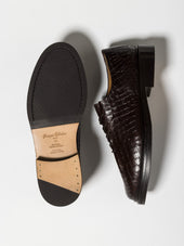 EDOUARD PRINTED CALF DARK BROWN