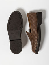 LEX RAFFIA DARK BROWN
