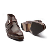 Veyron X Single Monk Chukka Boot Chestnut Museum Calf New Age