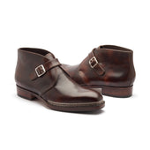 Veyron X Single Monk Chukka Boot Chestnut Museum Calf New Age