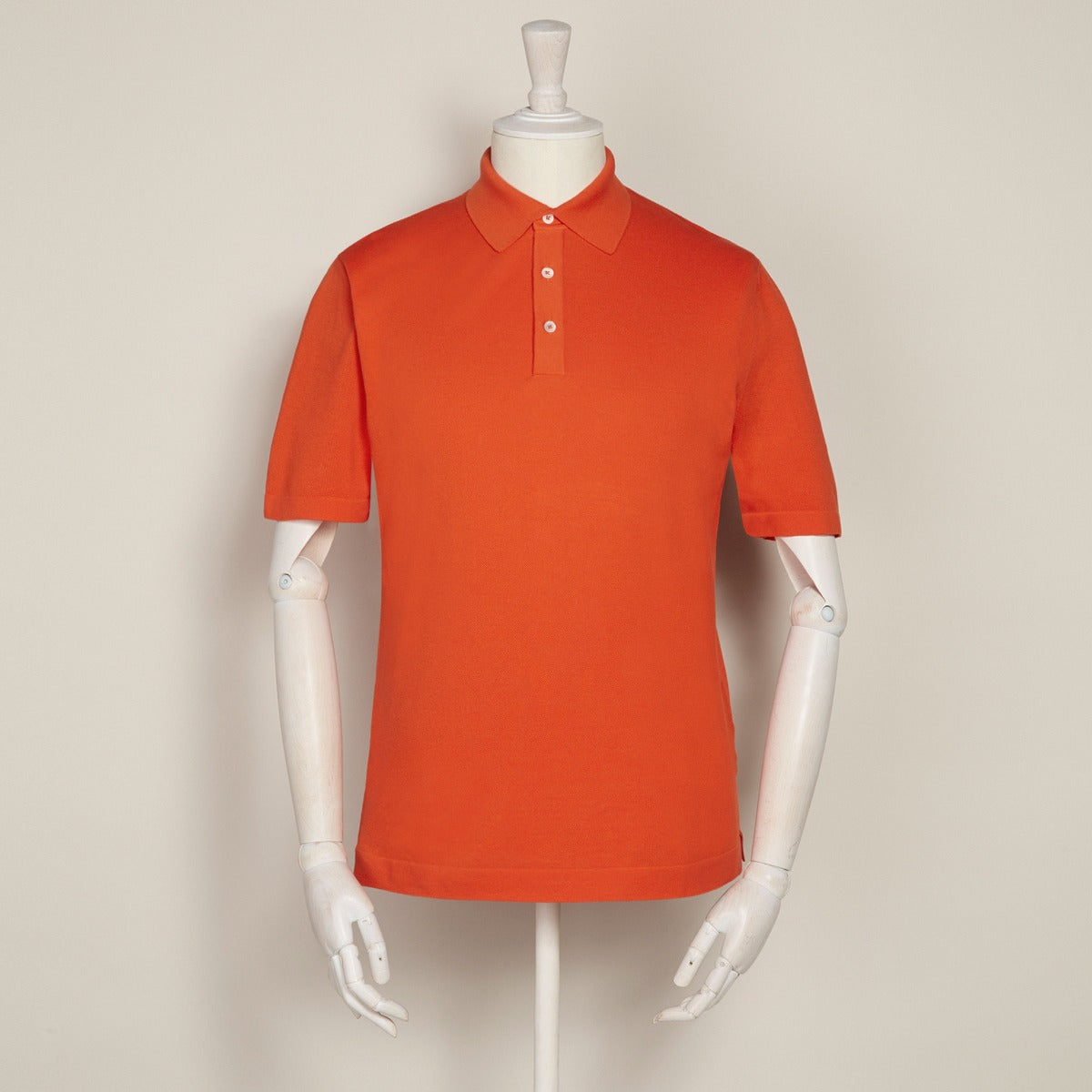Short Sleeve Knitted Polo Shirt In