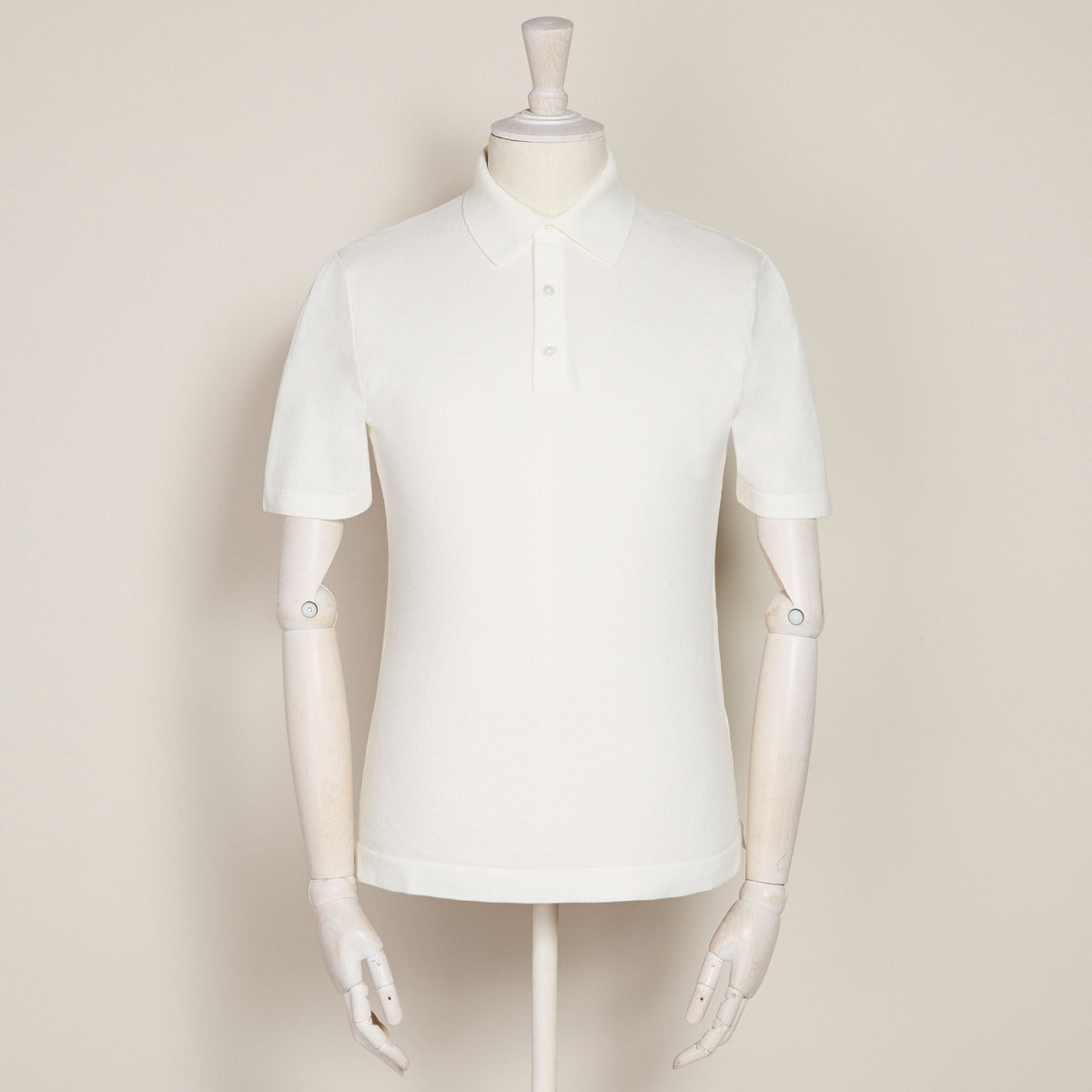 Short Sleeve Knitted Polo Shirt In