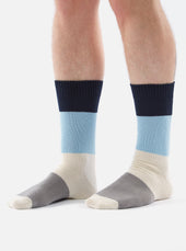 Sky Cotton Bold Stripe Sock