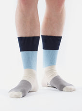 Sky Cotton Bold Stripe Sock
