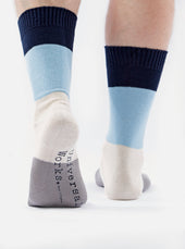 Sky Cotton Bold Stripe Sock
