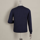 Knitted Cotton Henley Shirt In