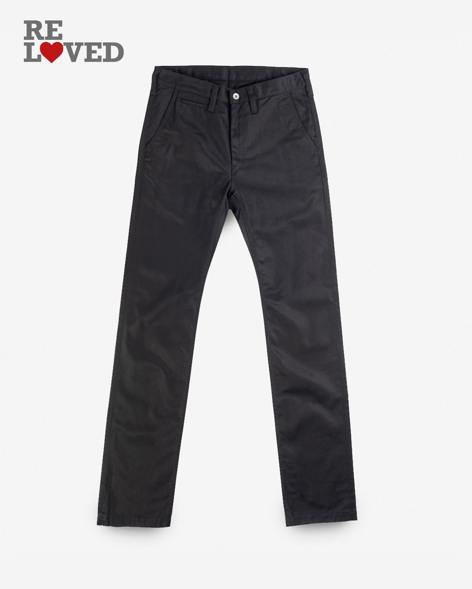 9oz Mercerised Selvedge Cotton Slim Tapered Chinos Tag 30 Hemmed To 29 5