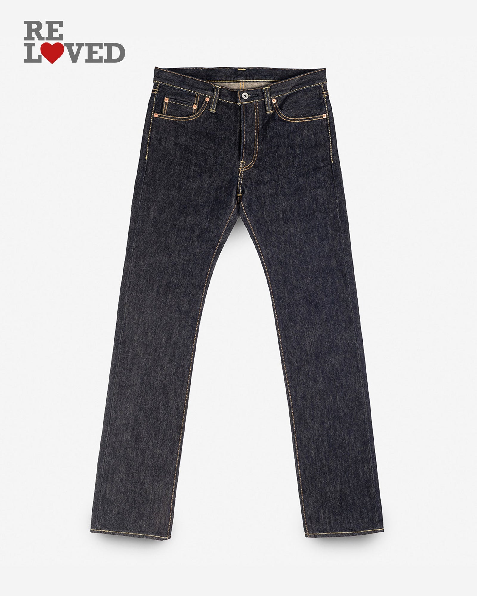 21oz Selvedge Denim Slim Straight Cut Jeans Tag 30 Hemmed To 28 0