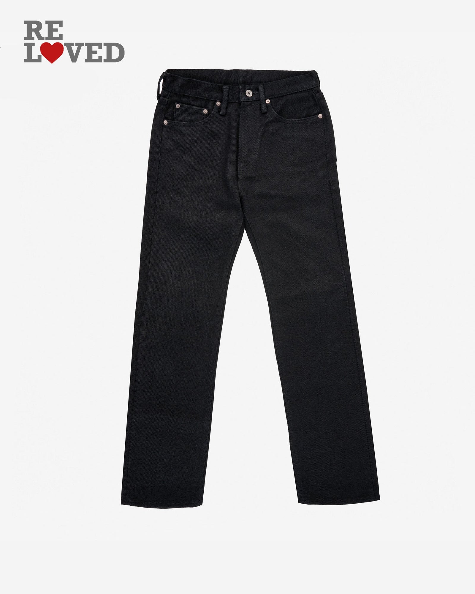 21oz Selvedge Denim Straight Cut Superblack Non Fade Tag 29 Hemmed To 30 2