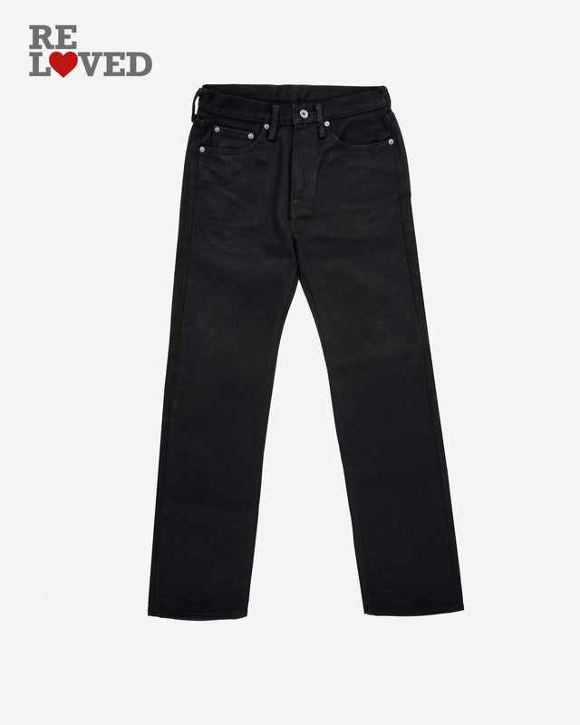 21oz Selvedge Denim Straight Cut - Superblack Non-Fade (IH-634S-SB) Tag 29, Hemmed to 30.2"