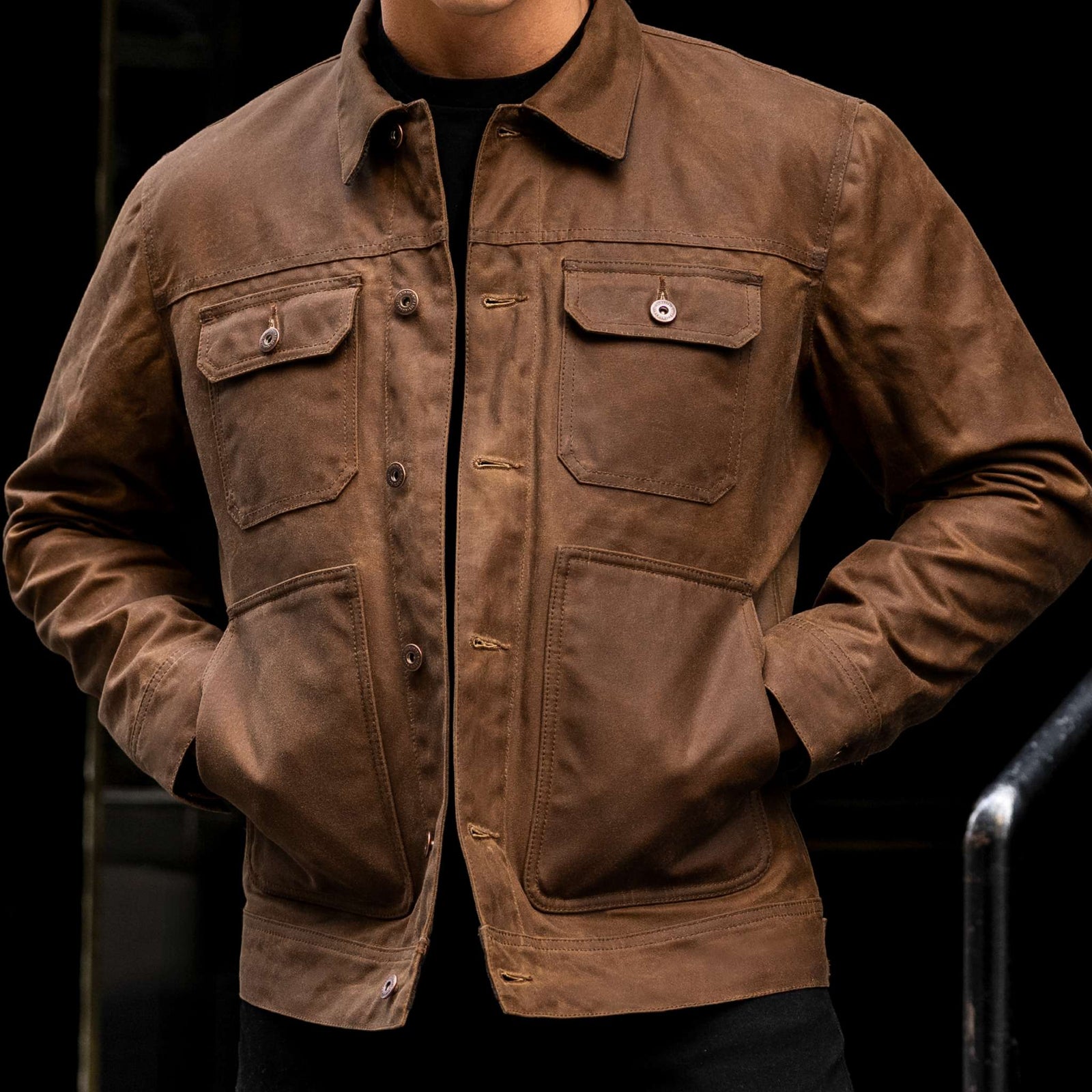 Waxed Trucker Jacket Coyote