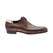 Two Eyelet French Norwegian Derby In Milkchocolate Calf Leather