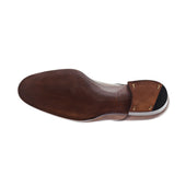 Two Eyelet French Norwegian Derby In Milkchocolate Calf Leather