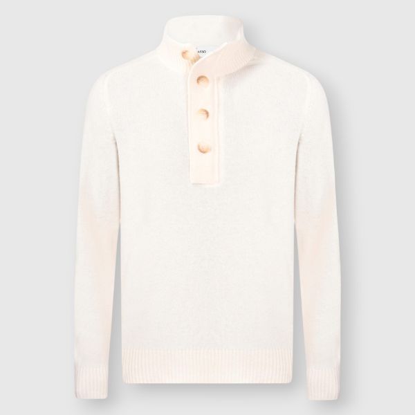 Super Geelong Button Mock Neck