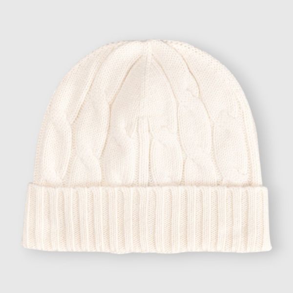 Cabled cashmere beanie
